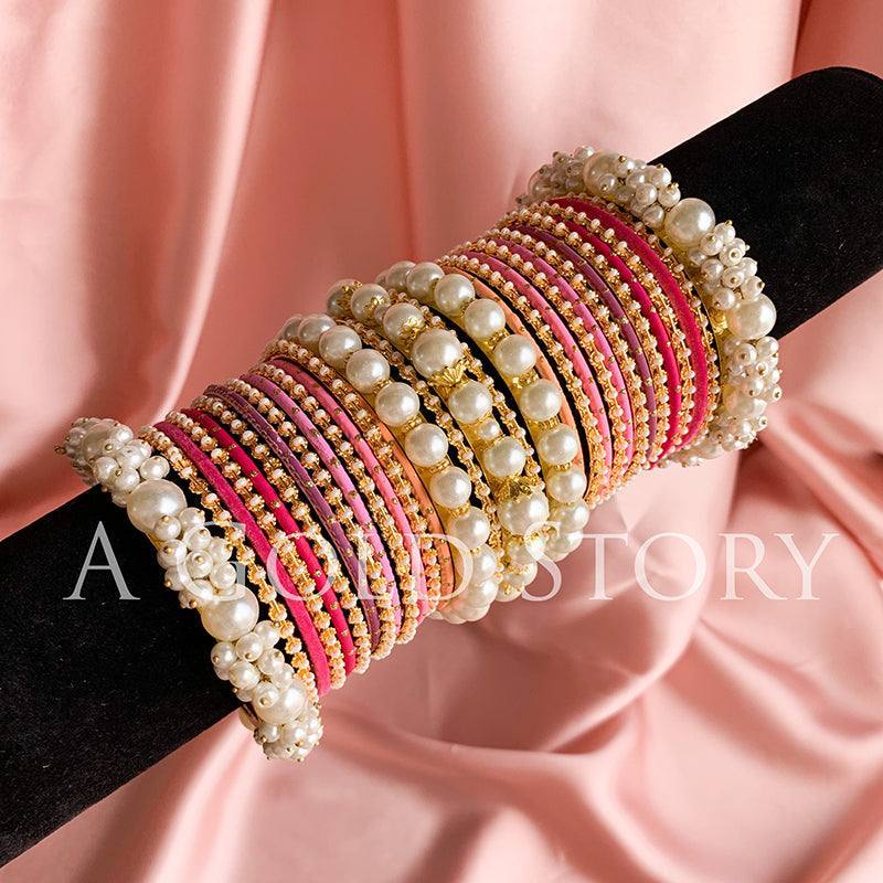 HADIYA BANGLES PINK - A GOLD STORY