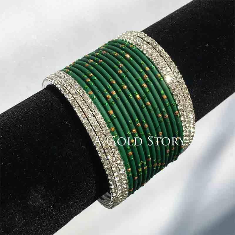 INDIAN BANGLES GREEN - A GOLD STORY