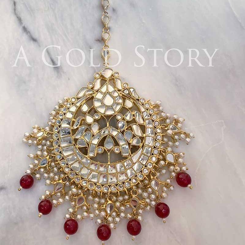 JIYA OVERSIZED TIKKA RED - A GOLD STORY