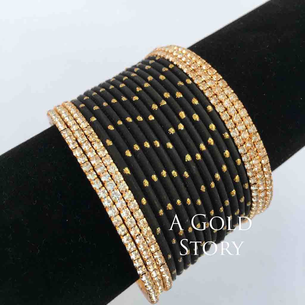 INDIAN BANGLES BLACK - A GOLD STORY