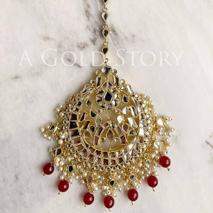 JIYA OVERSIZED TIKKA RED - A GOLD STORY