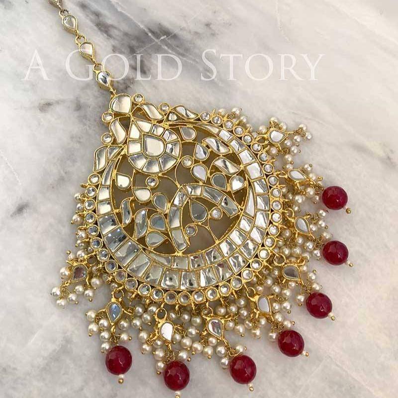 JIYA OVERSIZED TIKKA RED - A GOLD STORY