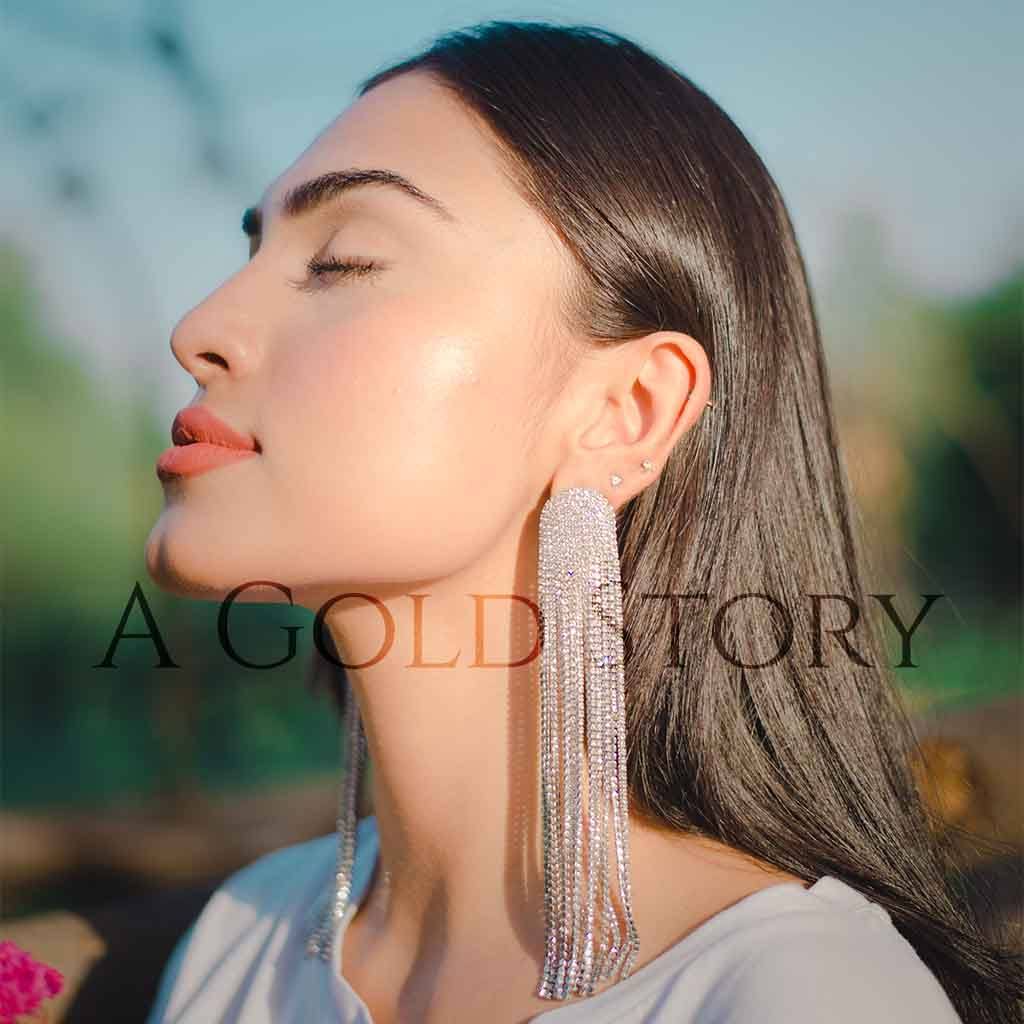 SILVER SHOWER EARRINGS - A GOLD STORY