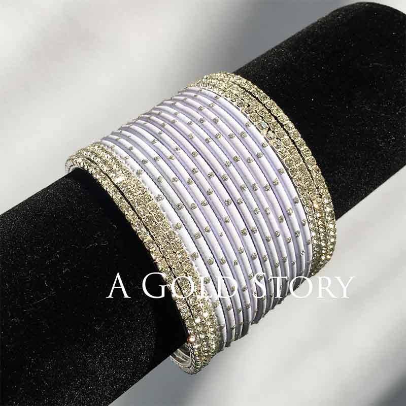 INDIAN BANGLES WHITE - A GOLD STORY