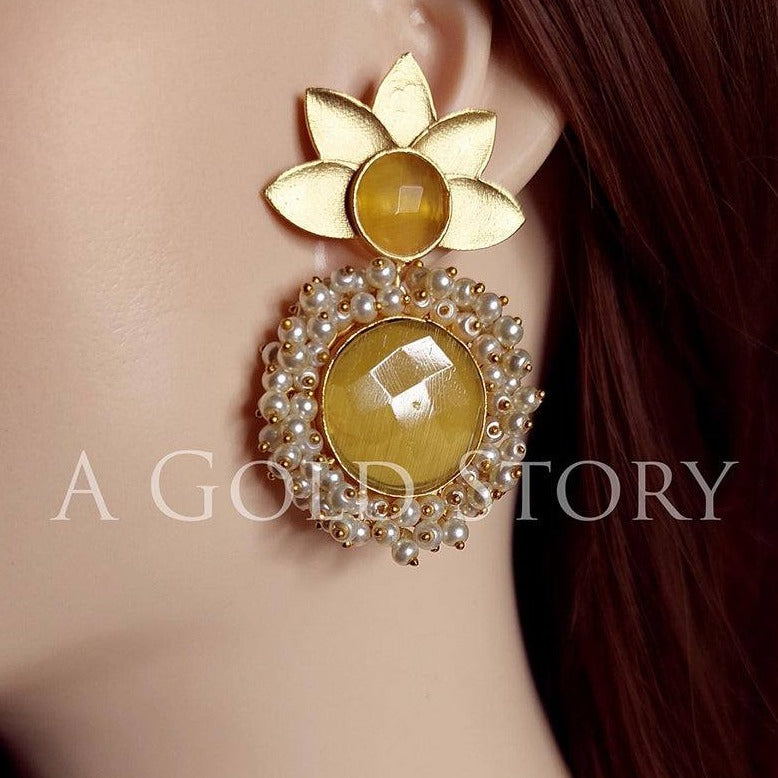 KUMARI EARRINGS YELLOW - A GOLD STORY
