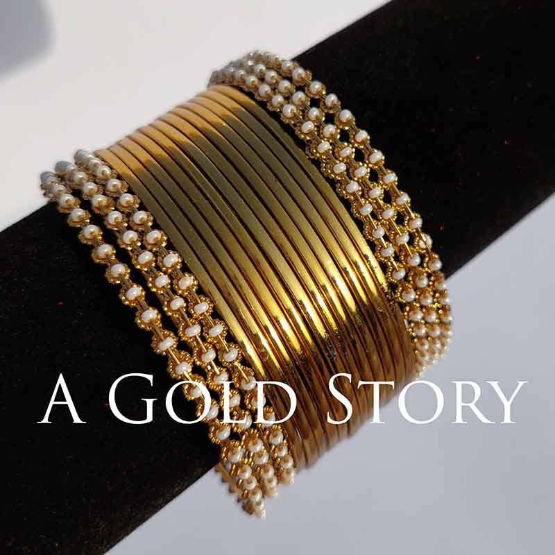 INDIAN METAL BANGLES SET - A GOLD STORY