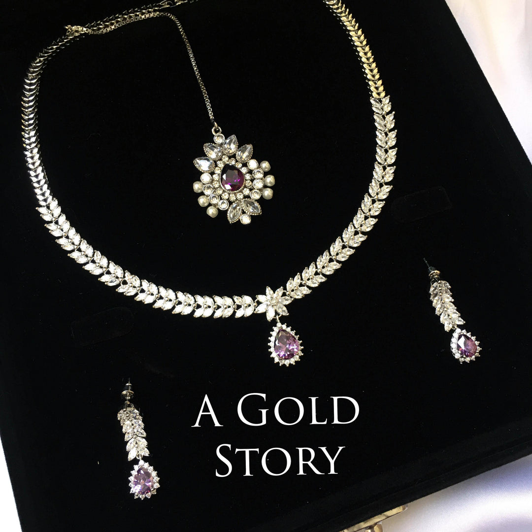 Veronica Set with Tikka Lavender - A GOLD STORY