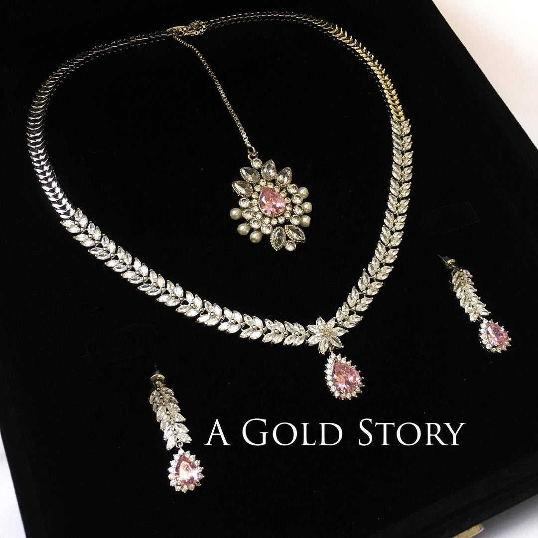 Veronica Set with Tikka Baby Pink - A GOLD STORY