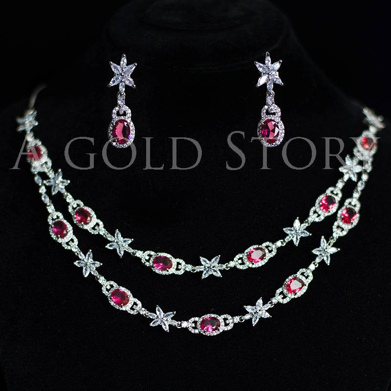 EDEN NECKLACE SET RED - A GOLD STORY